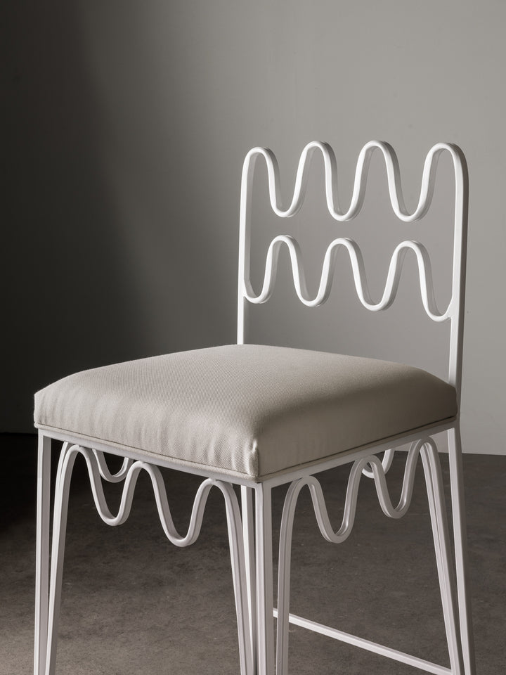 Wave Counter Stool Ivory