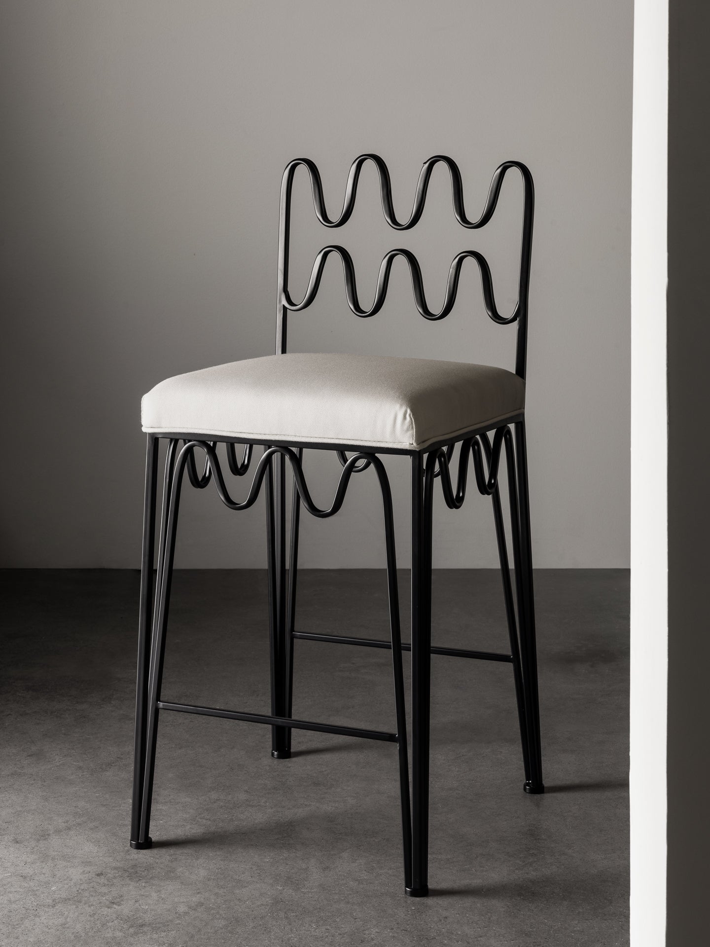 Wave Counter Stool Black Rachel Donath